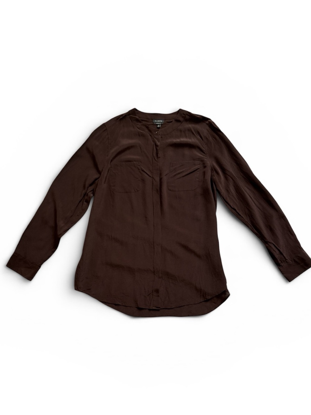 Talbots Chocolate Brown Washable Silk Blouse